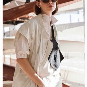 WJ Martin half zip poplin shirt